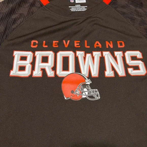 Cleveland Browns Shirt Mens Large Brown Orange Camo Long Sleeve NFL Team Apparel - Picture 3 of 13